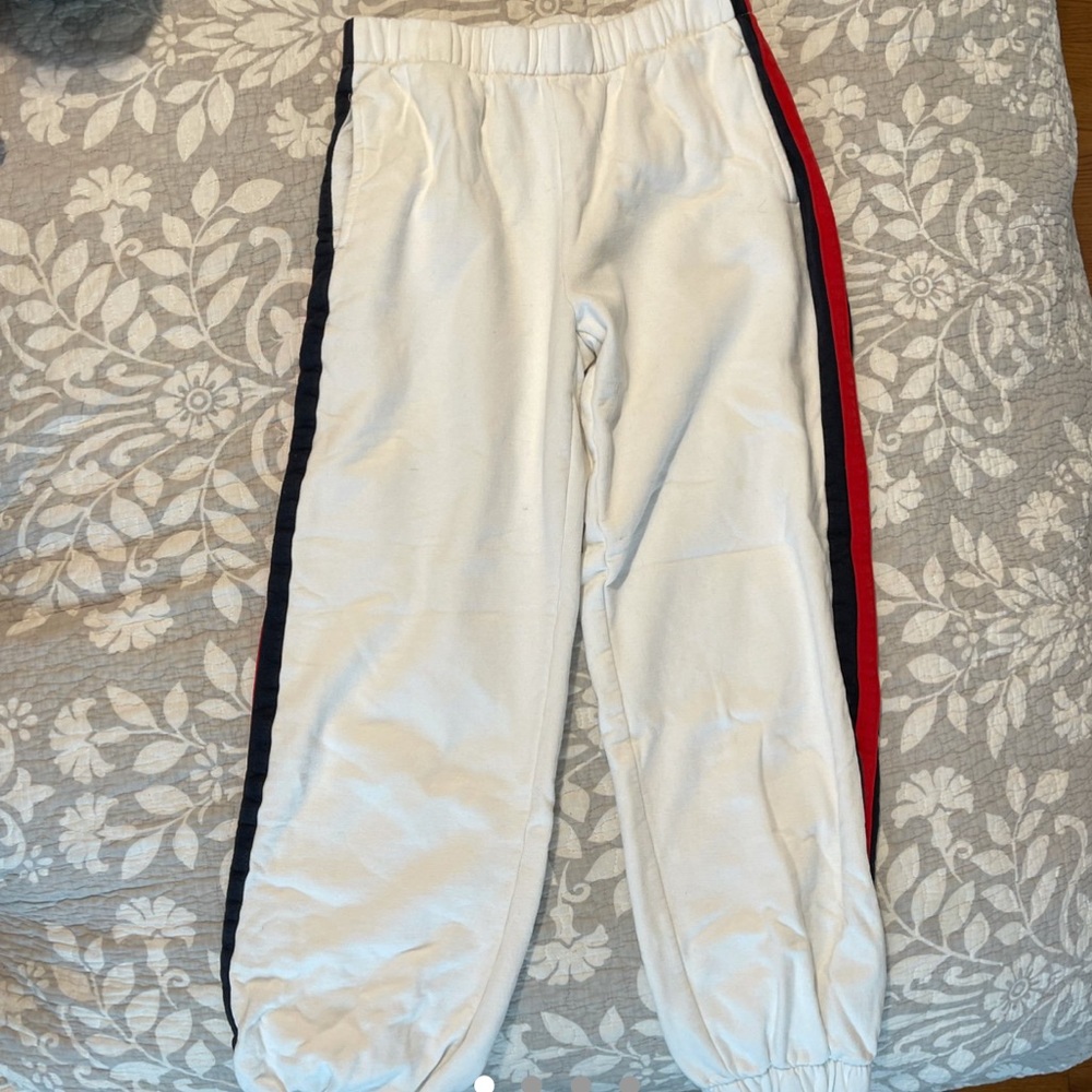 Brandy Melville White Rosa Sweatpants